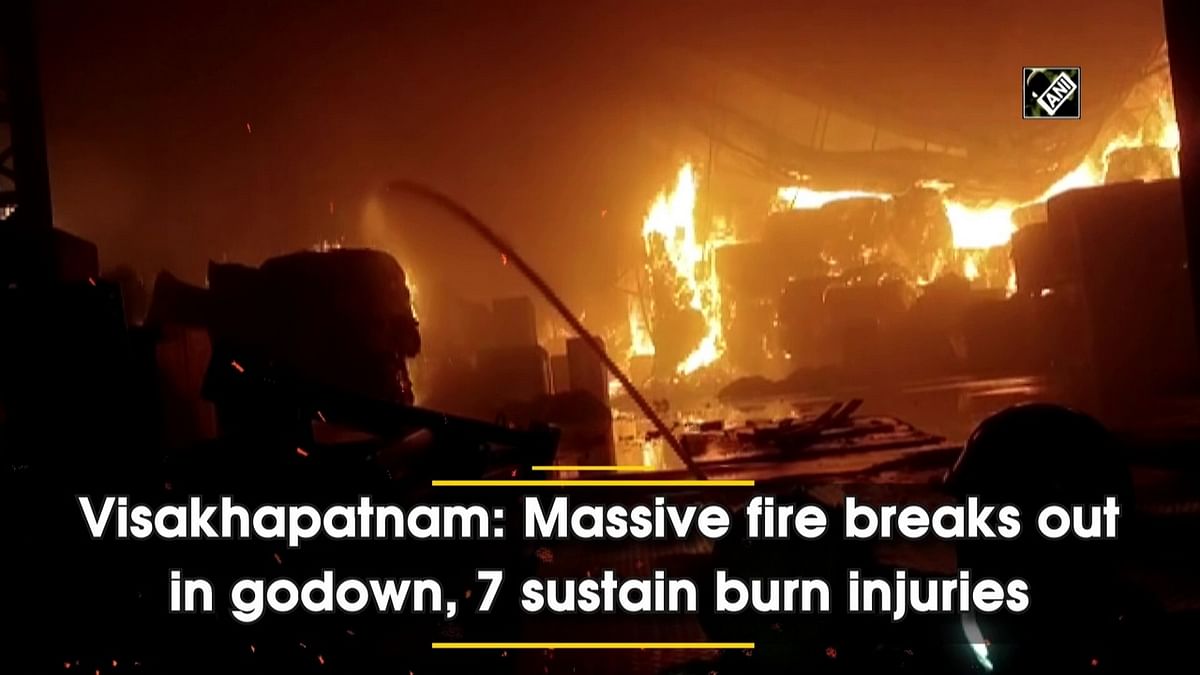 Visakhapatnam: Massive fire breaks out in godown, 7 sustain burn injuries