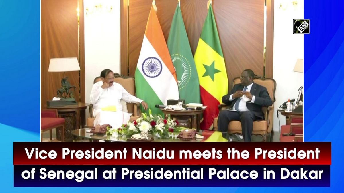 Vice President Naidu meets President of Senegal at Presidential Palace in Dakar