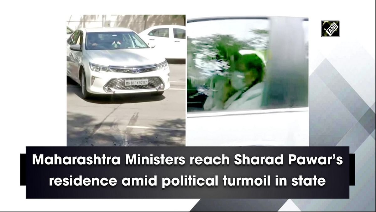 Maharashtra Ministers reach Sharad Pawar’s residence amid political turmoil in state