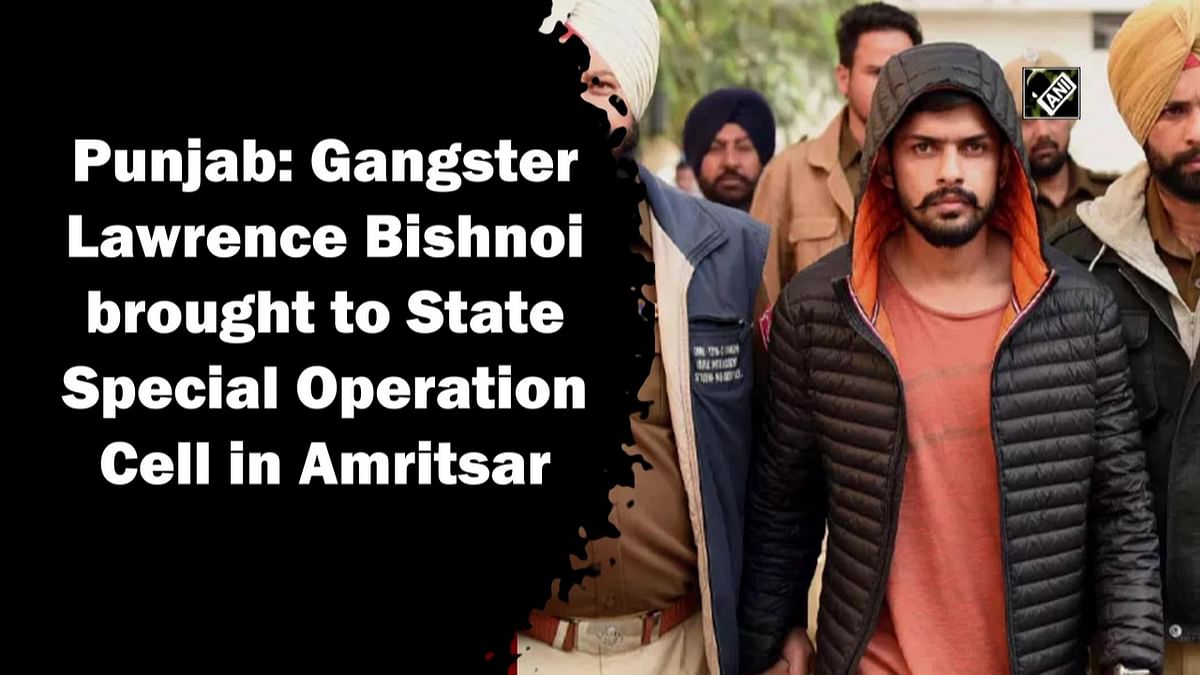 Punjab: Gangster Lawrence Bishnoi brought to State Special Operation Cell in Amritsar 