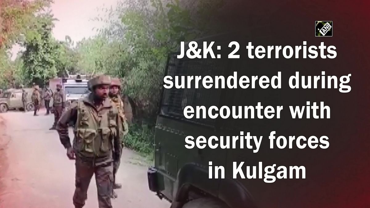 J&K: 2 terrorists surrendered during encounter with security forces in Kulgam 