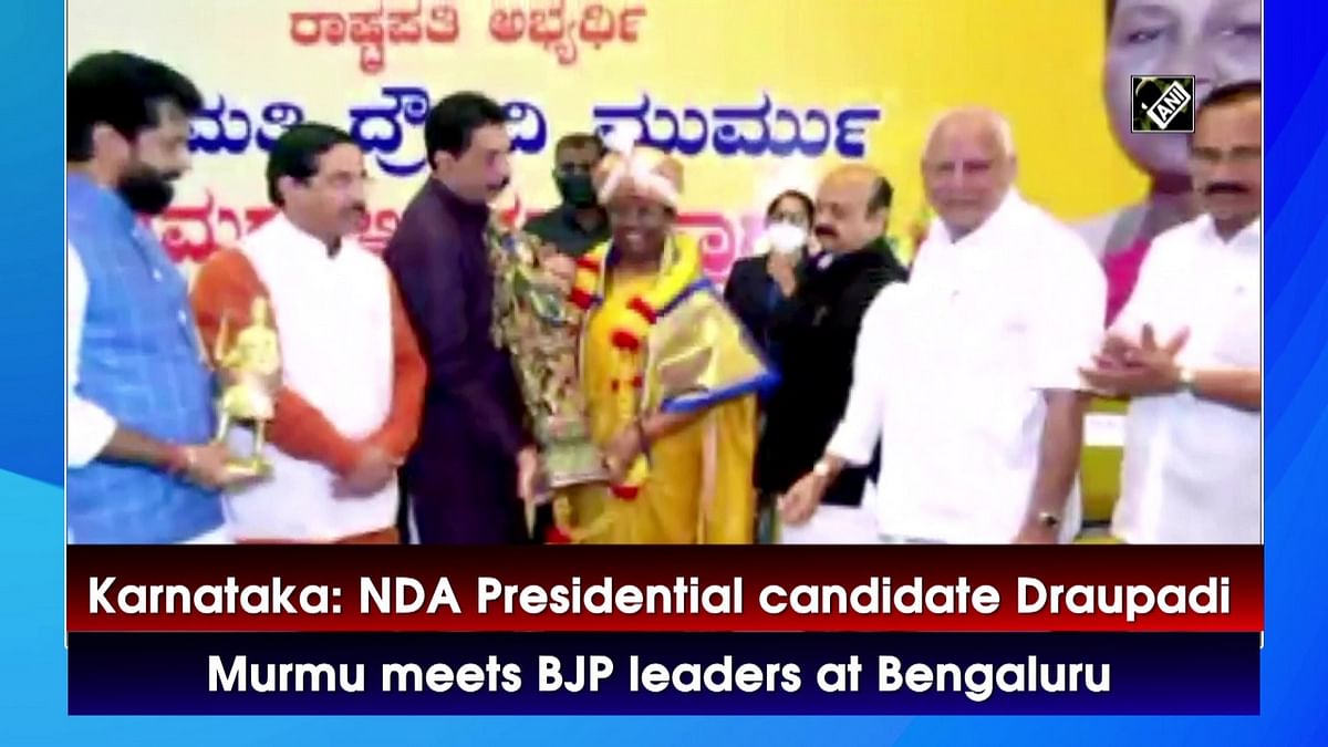 Karnataka: NDA Presidential candidate Draupadi Murmu meets BJP leaders at Bengaluru