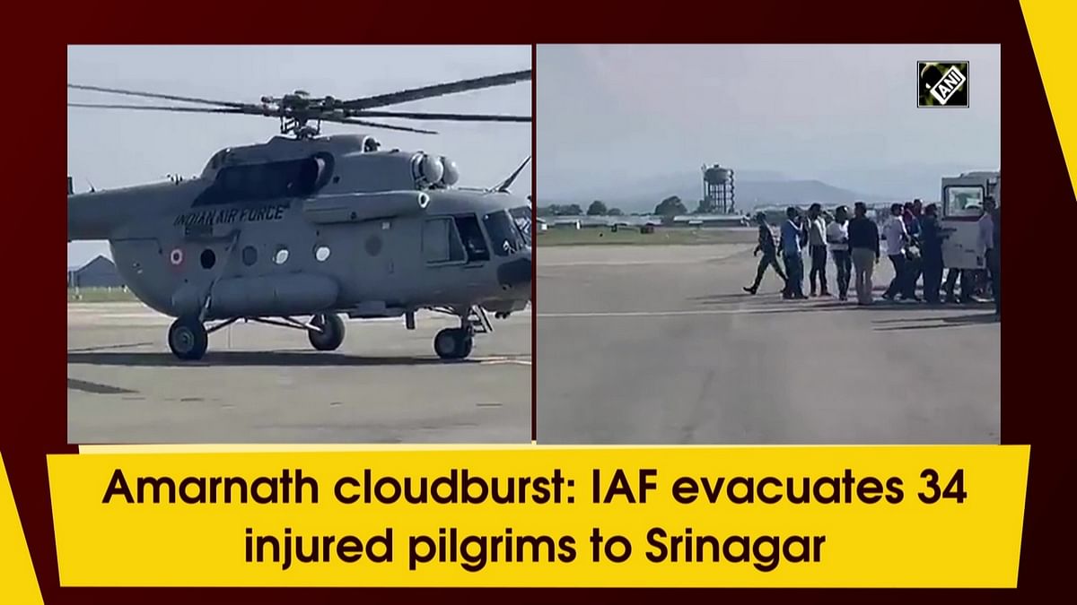 Amarnath cloudburst: IAF evacuates 34 injured pilgrims to Srinagar