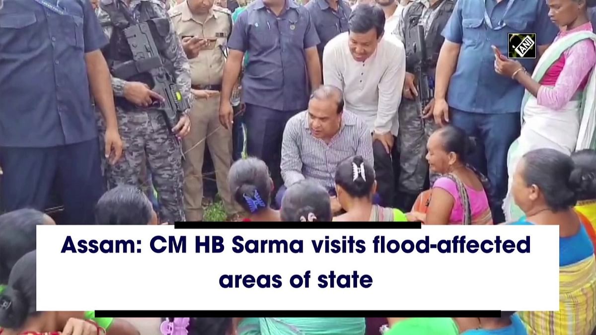 Assam: CM HB Sarma visits flood-affected areas of state