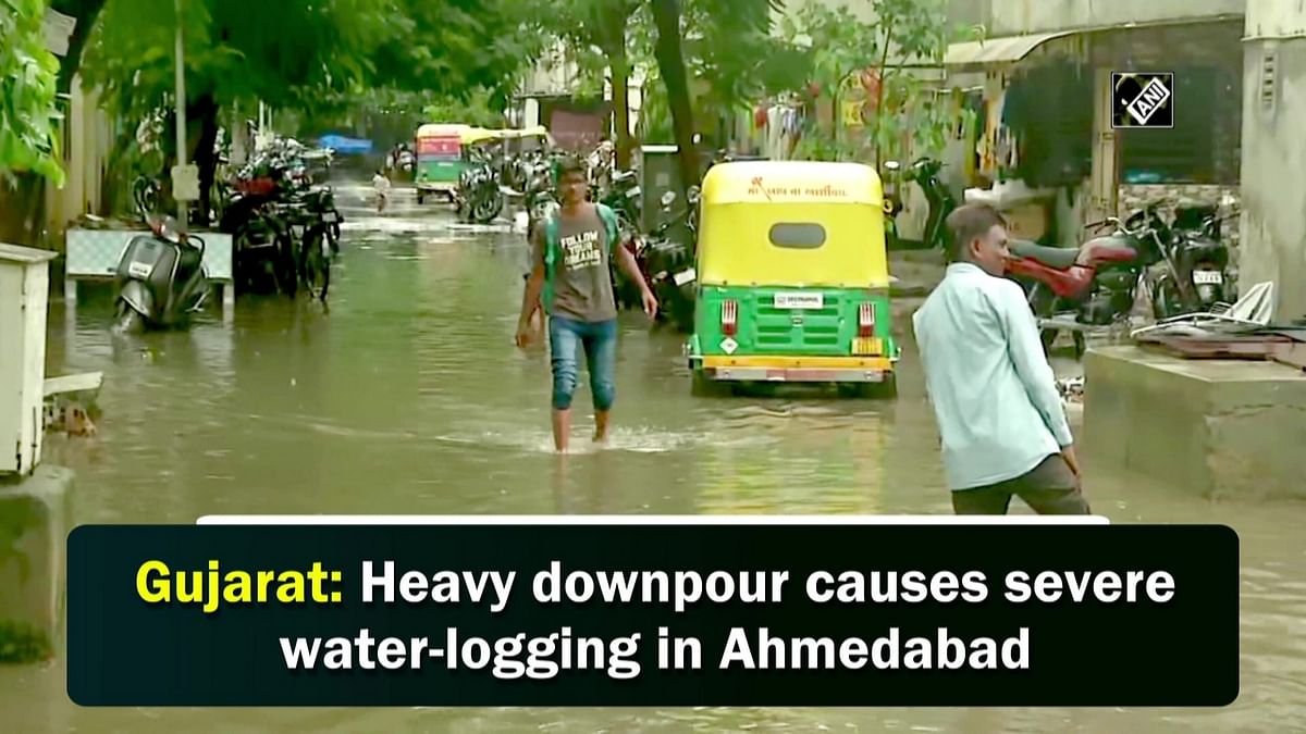 Gujarat: Heavy downpour causes severe water-logging in Ahmedabad 