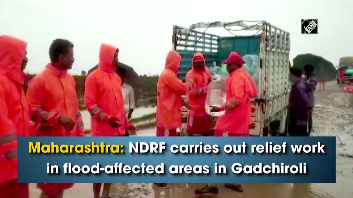 Maharashtra: NDRF carries out relief work in flood-affected areas in Gadchiroli 