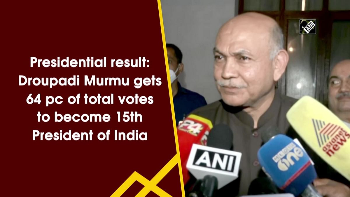 Presidential result: Droupadi Murmu gets 64 pc of total votes to become 15th President of India