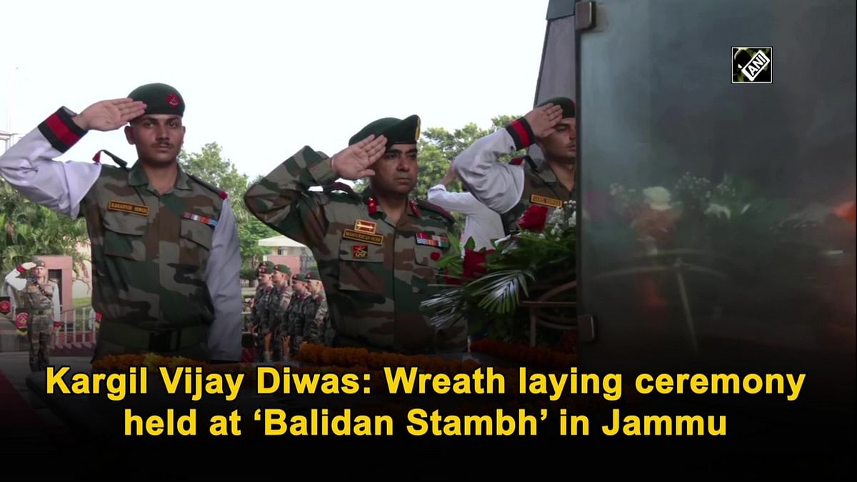 Kargil Vijay Diwas: Wreath laying ceremony held at ‘Balidan Stambh’ in Jammu