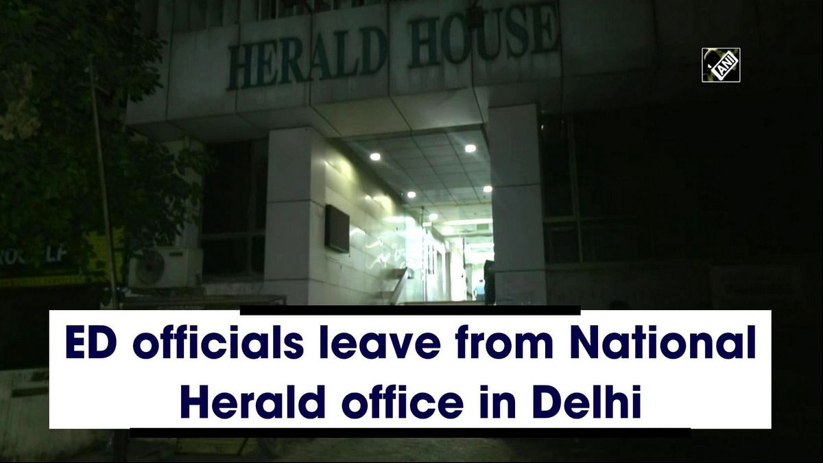 ED officials leave from National Herald office in Delhi 