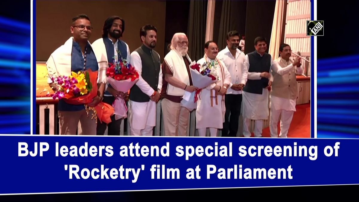 BJP leaders attend special screening of 'Rocketry' film at Parliament
