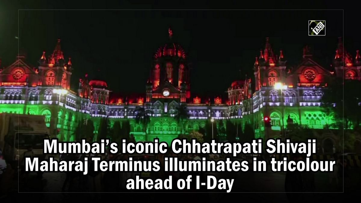 Mumbai’s Chhatrapati Shivaji Maharaj Terminus illuminated in Tricolour ahead of Independence Day