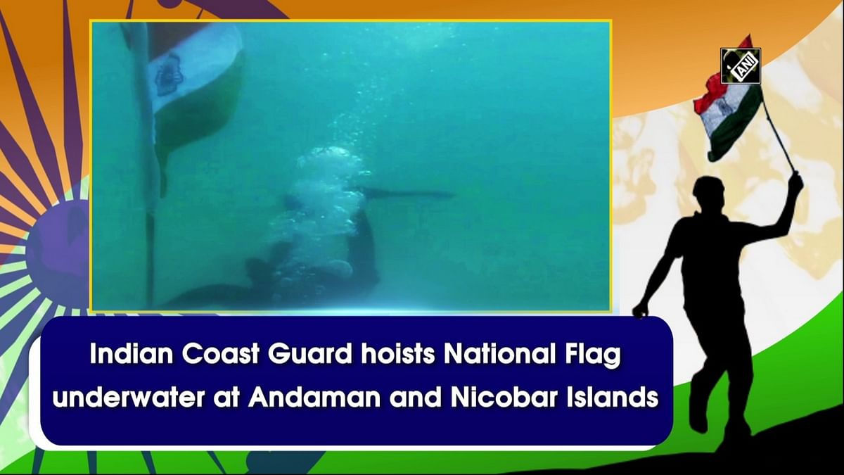 Indian Coast Guard hoists National Flag underwater at Andaman and Nicobar Islands