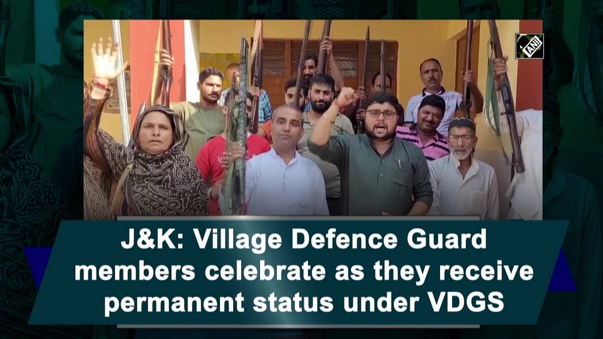 J&K: Village Defence Guard members celebrate as they receive permanent status under VDGS