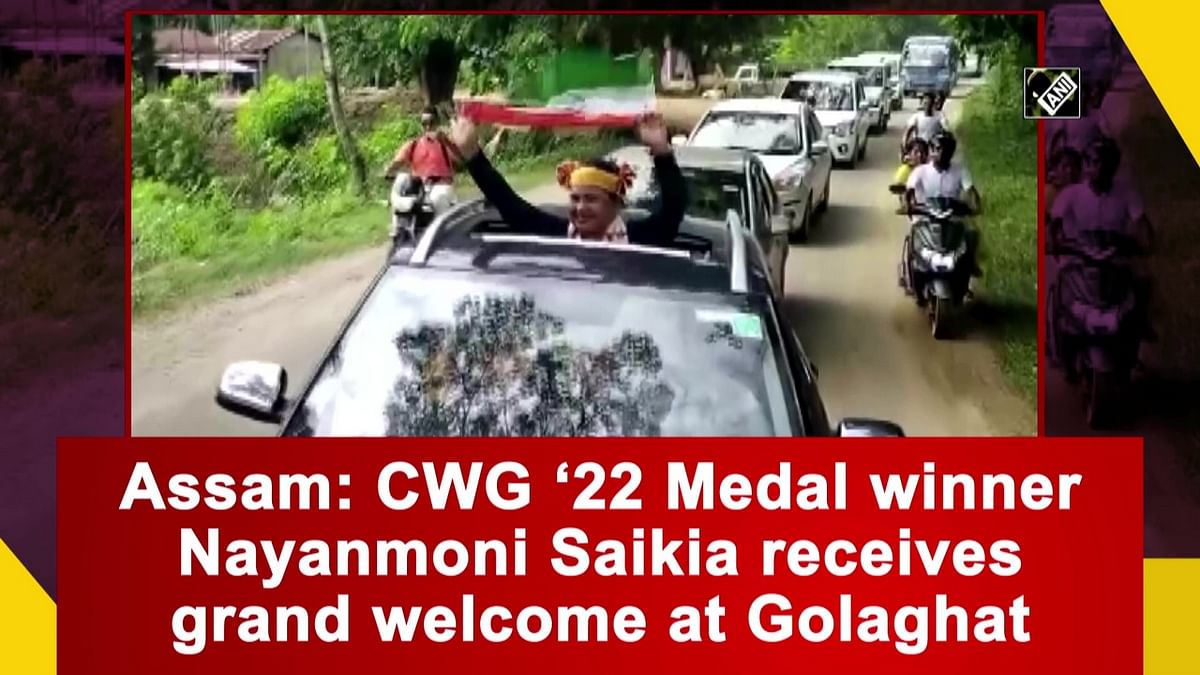 Assam: CWG 2022 Medal winner Nayanmoni Saikia receives grand welcome at Golaghat