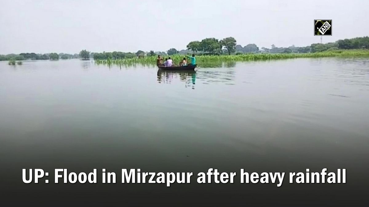 Flood in UP's Mirzapur after heavy rainfall