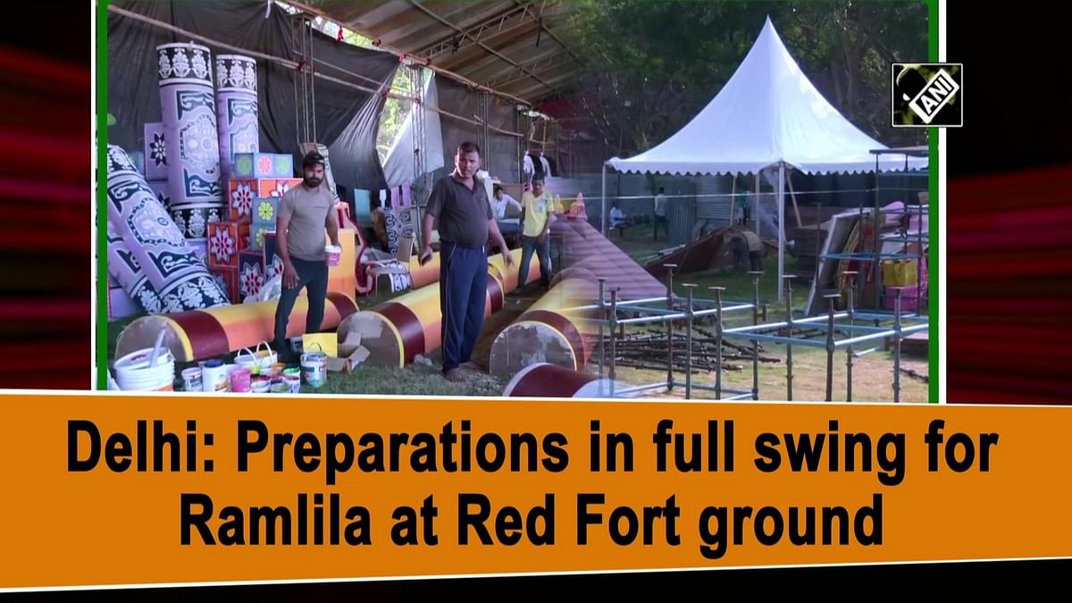 Delhi: Preparations in full swing for Ramlila at Red Fort ground