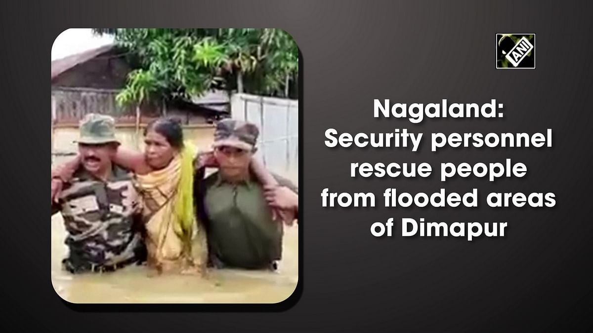 Nagaland: Security personnel rescue people from flooded areas of Dimapur