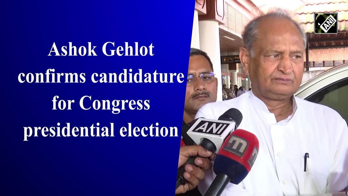 Ashok Gehlot confirms candidature for Congress presidential election