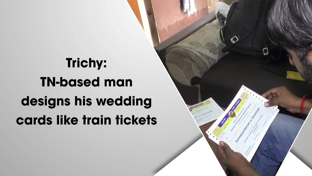 Trichy: Man designs his wedding cards like train tickets