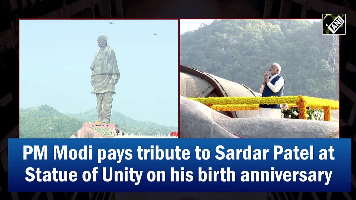 PM Modi pays tribute to Sardar Patel at Statue of Unity on his birth anniversary