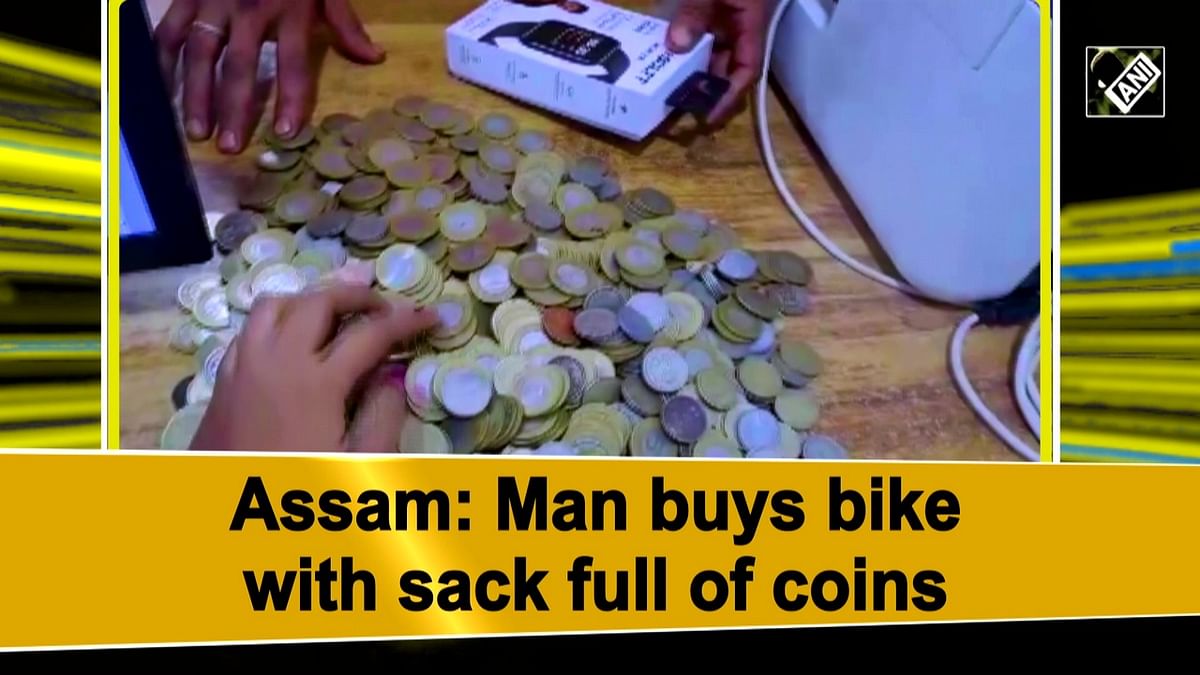 Assam: Man pays down payment of dream bike with sackful of coins