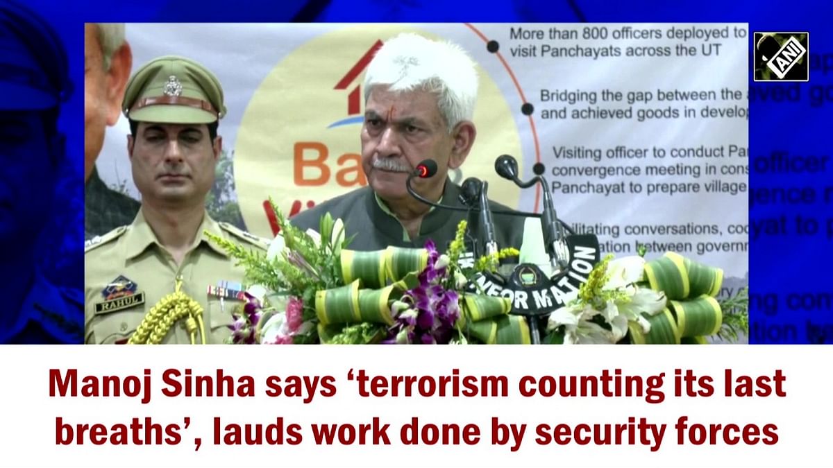 Terrorism counting its last breaths: J&K Lt Gov Manoj Sinha