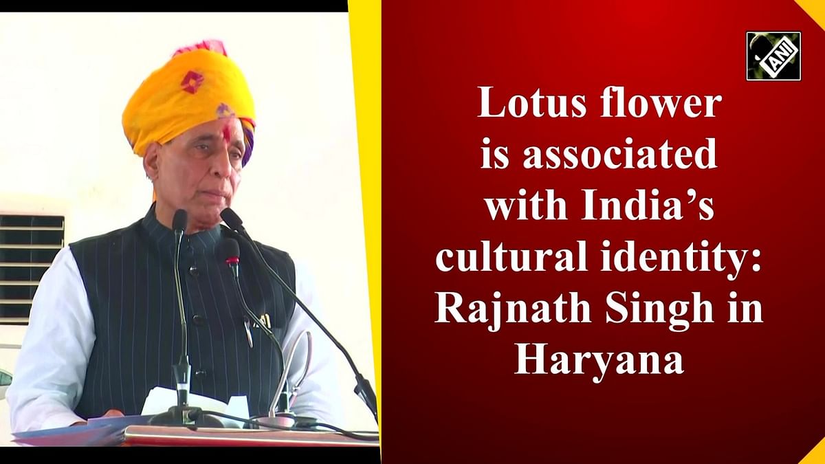 Lotus flower is associated with India’s cultural identity: Rajnath Singh in Haryana