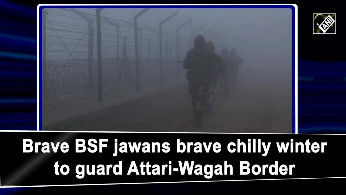 BSF jawans brave winter to guard Attari-Wagah Border