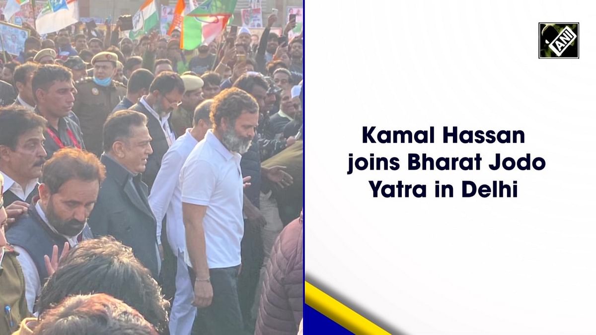 Kamal Hassan joins Bharat Jodo Yatra in Delhi