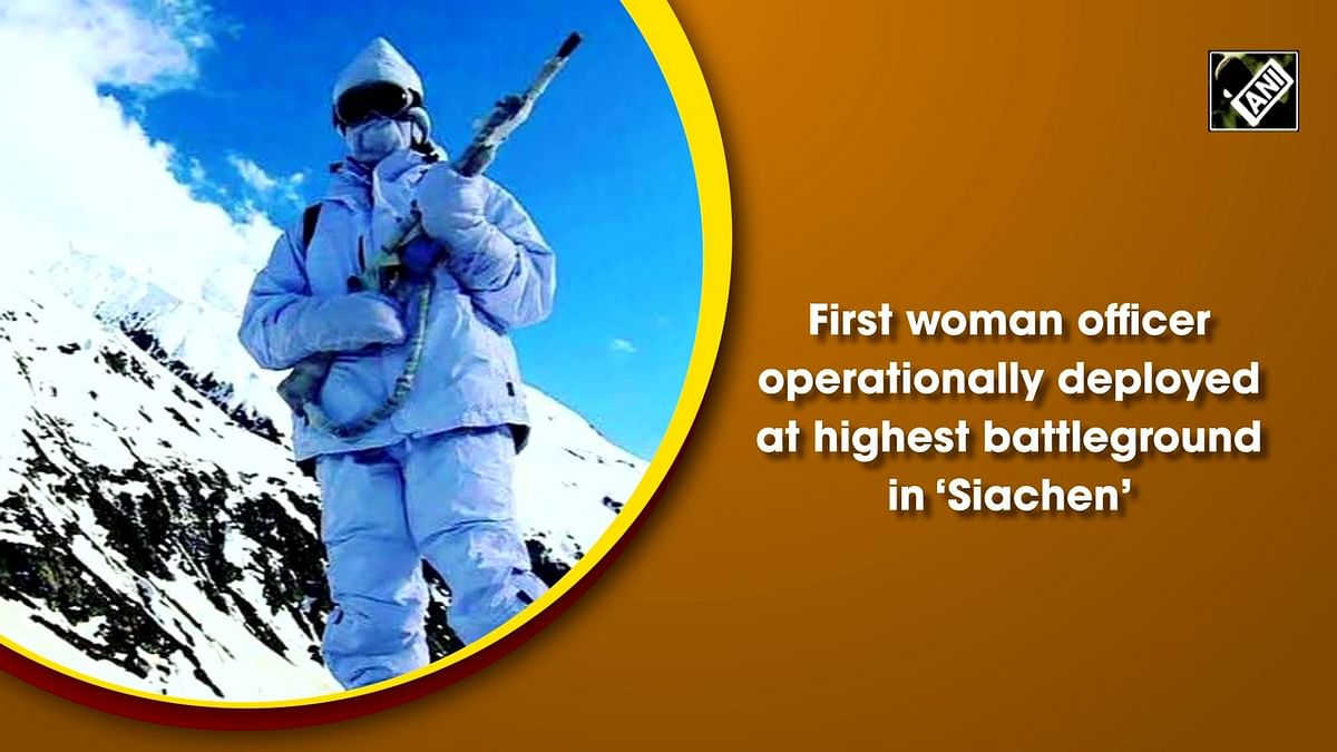 First woman officer operationally deployed at highest battleground in ‘Siachen’