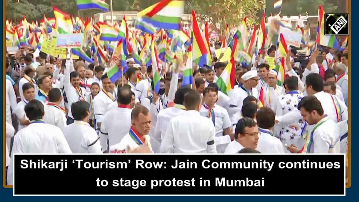 Shikarji ‘Tourism’ Row: Jain Community continues to stage protest in Mumbai  