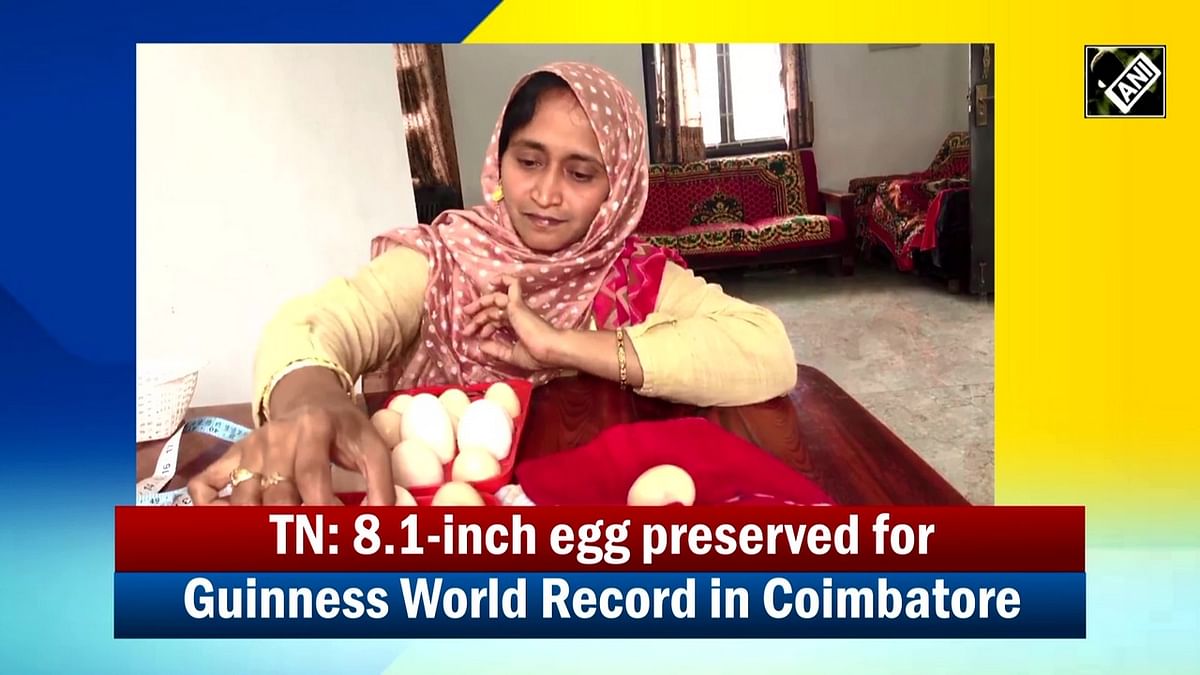8.1 inch-egg preserved for Guinness World Record