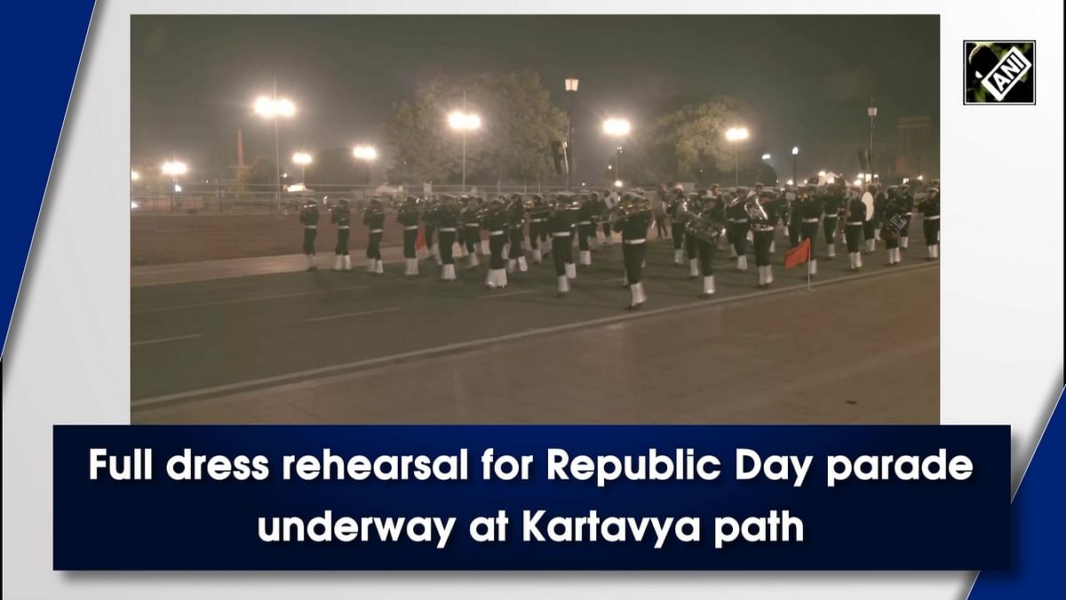 Full dress rehearsal for Republic Day parade at Kartavya path