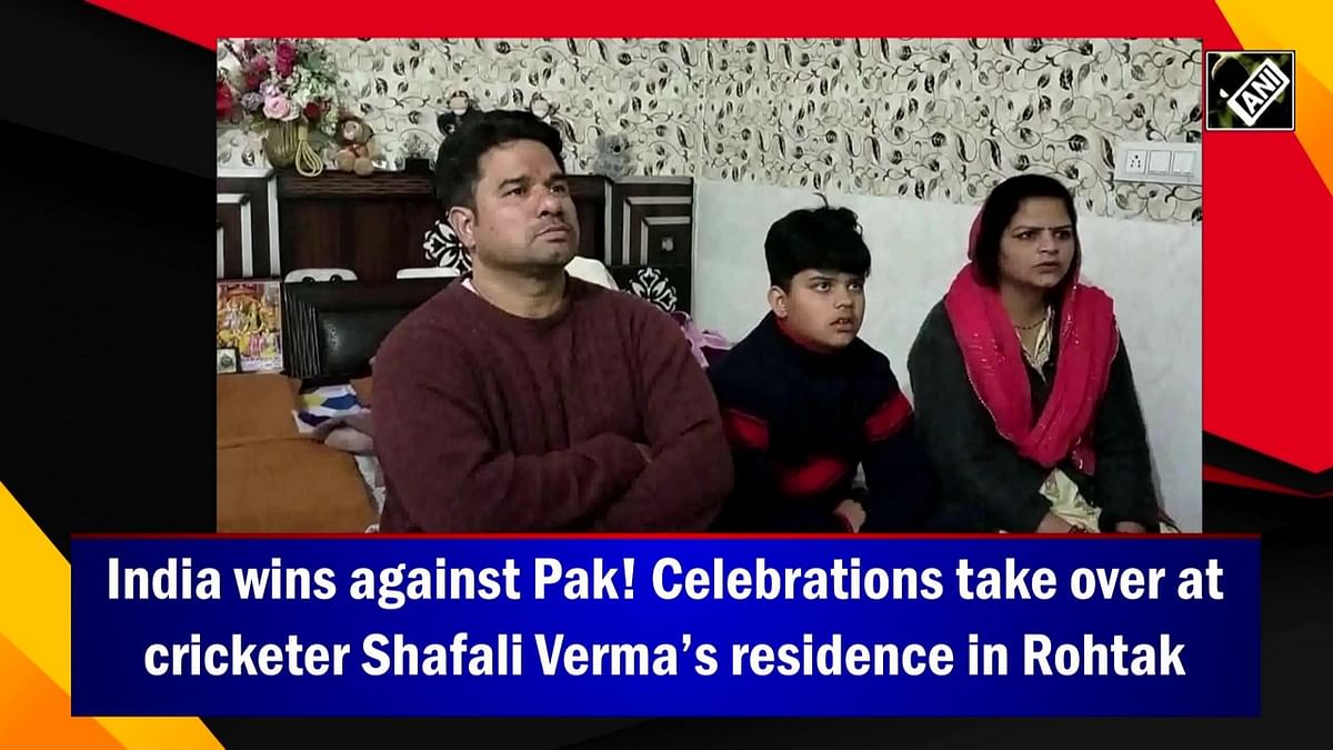 India win against Pak; celebrations take over at cricketer Shafali Verma’s residence in Rohtak
