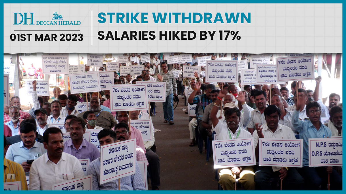 Karnataka: CM Bommai announces 17% pay hike, govt employees withdraw strike