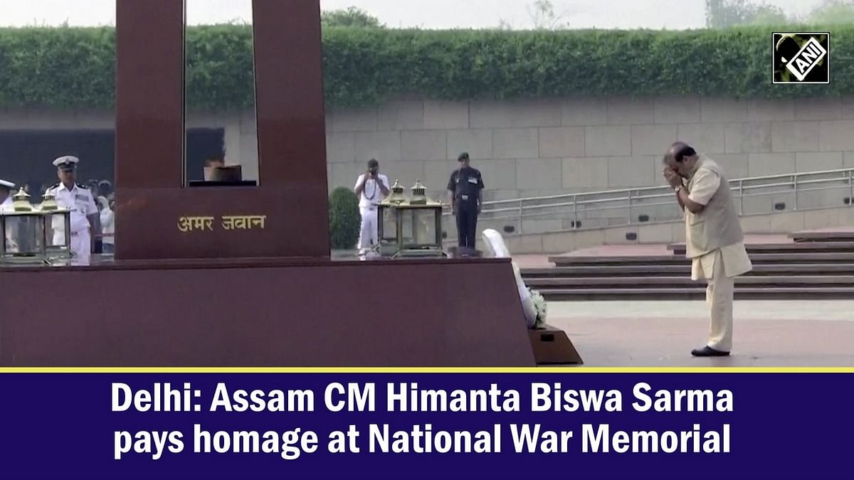 Delhi: Assam CM Himanta Biswa Sarma pays homage at National War Memorial 