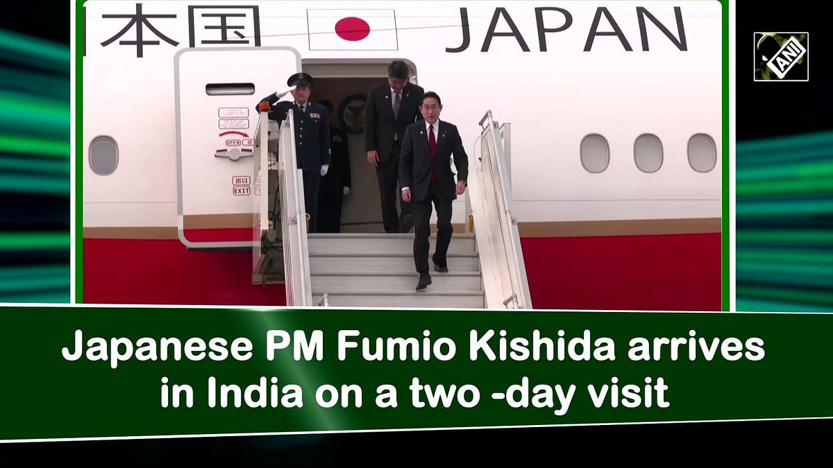 Japanese PM Fumio Kishida arrives in India on a two-day visit 
