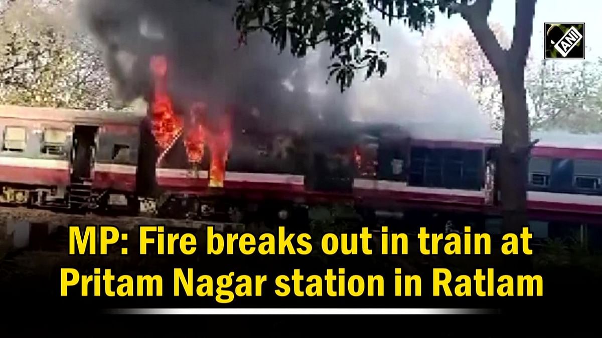 Fire breaks out in train at station in MP's Ratlam