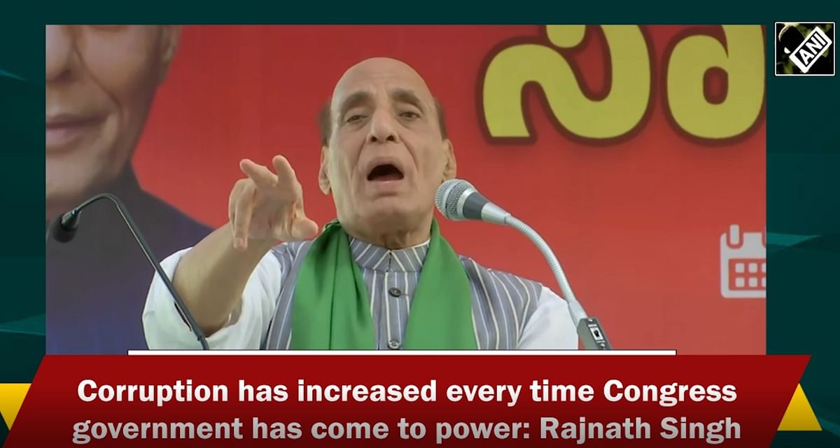 Corruption has increased every time Congress government has come: Rajnath Singh