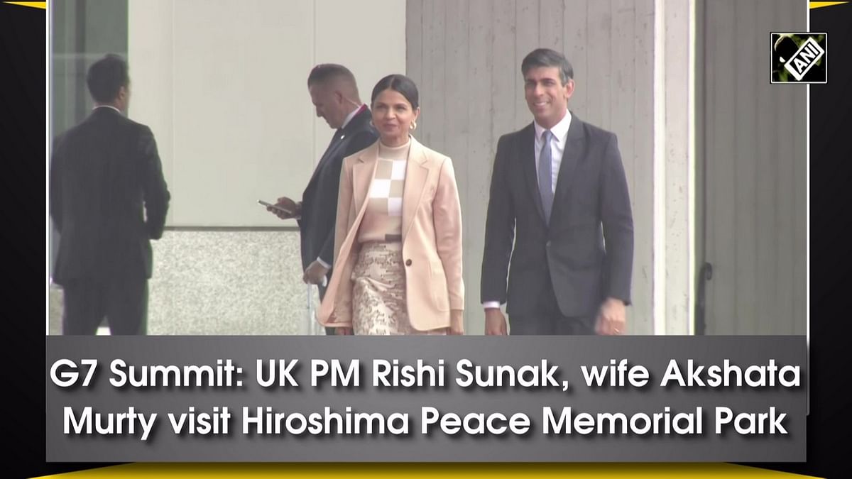 G7 Summit: UK PM Rishi Sunak, wife Akshata Murty visit Hiroshima Peace Memorial Park