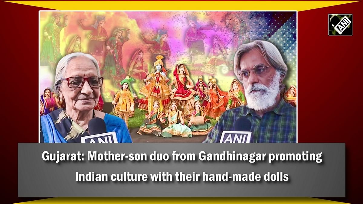 Gujarat: Mother-son duo from Gandhinagar promoting Indian culture with their hand-made dolls