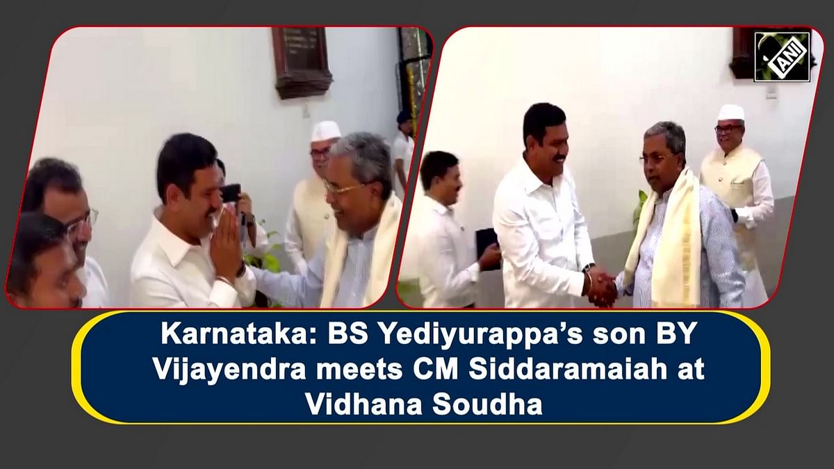 Karnataka: BS Yediyurappa’s son BY Vijayendra meets CM Siddaramaiah at Vidhana Soudha