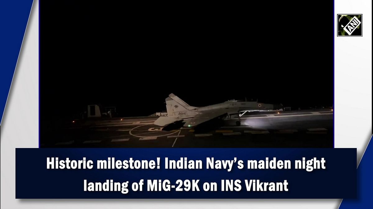 Historic milestone! Indian Navy’s maiden night landing of MiG-29K on INS Vikrant