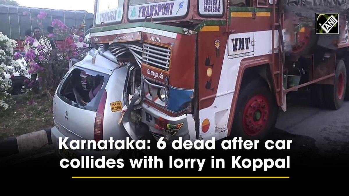 Karnataka: 6 dead after car collides with lorry in Koppal