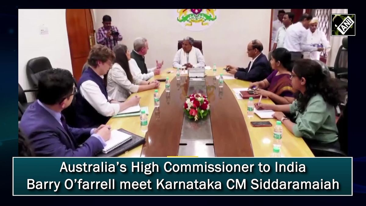 Australia’s High Commissioner to India Barry O’farrell meets Karnataka CM Siddaramaiah  