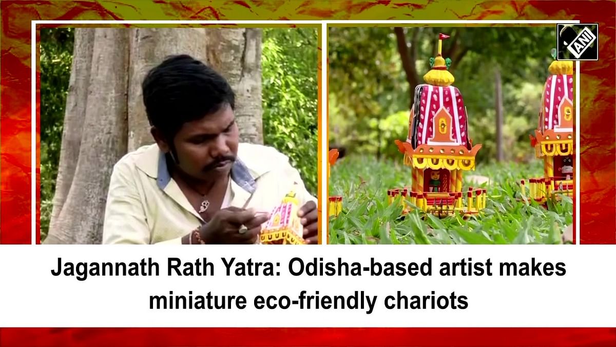 Jagannath Rath Yatra: Odisha-based artist makes miniature eco-friendly chariots 