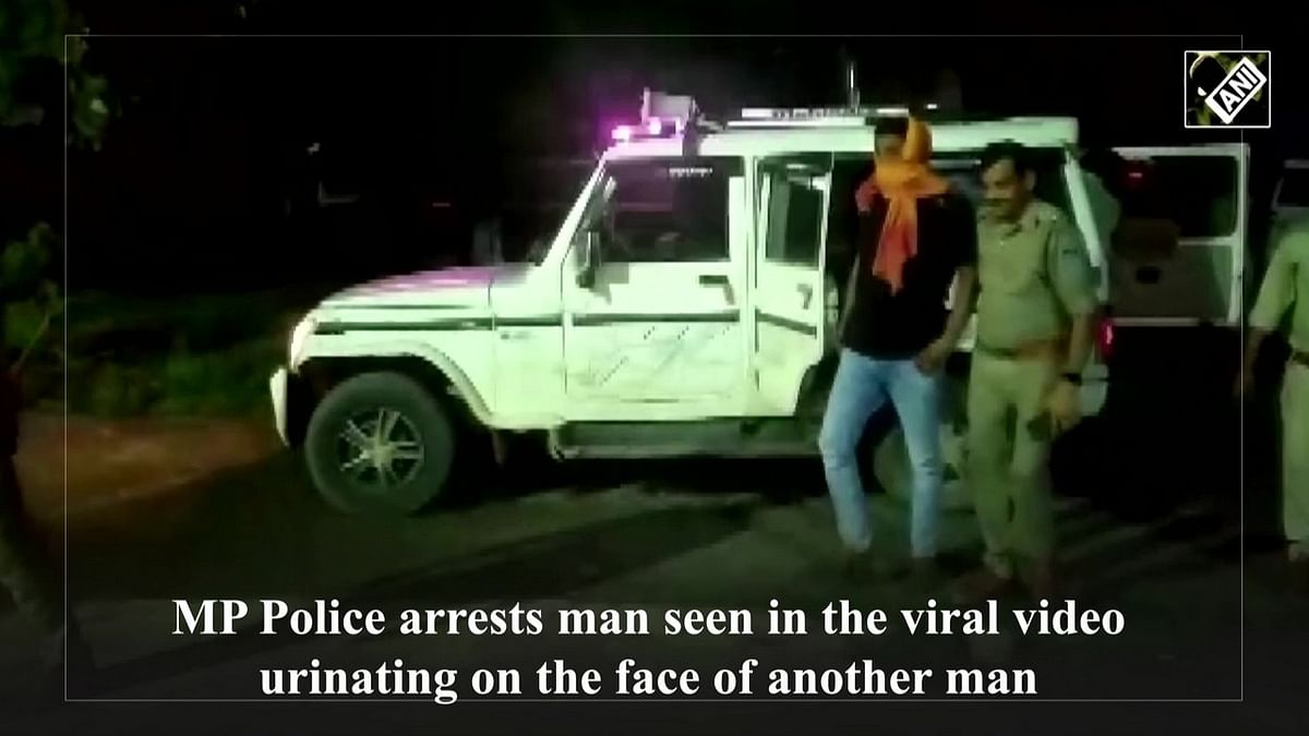 MP Police arrests man seen in the viral video urinating on the face of another man