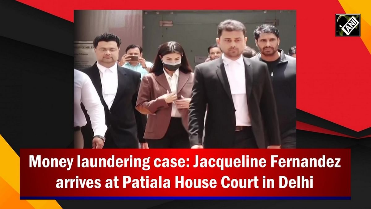 Money laundering case: Actress Jacqueline Fernandez arrives at Patiala House Court in Delhi
