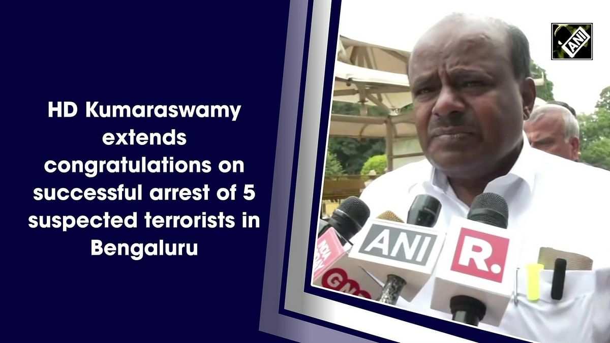 HD Kumaraswamy extends congratulations on successful arrest of 5 suspected terrorists in Bengaluru
