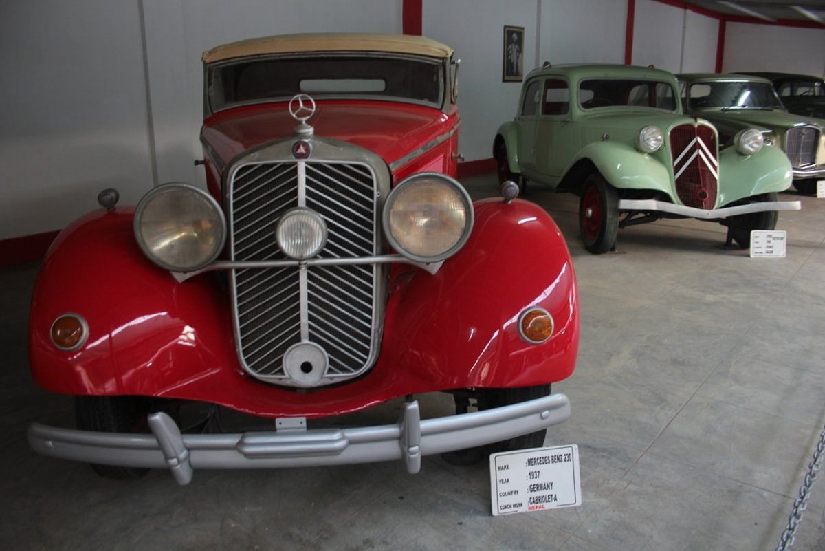 A Mercedes Benz from Germany displayed in Auto World Vintage Car Museum, Ahmedabad